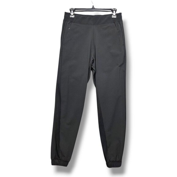 Athleta Textured Brooklyn Jogger Womens 4 Black Lightweight Pockets - Picture 1 of 10